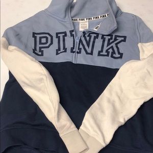 Pink half zip sweater